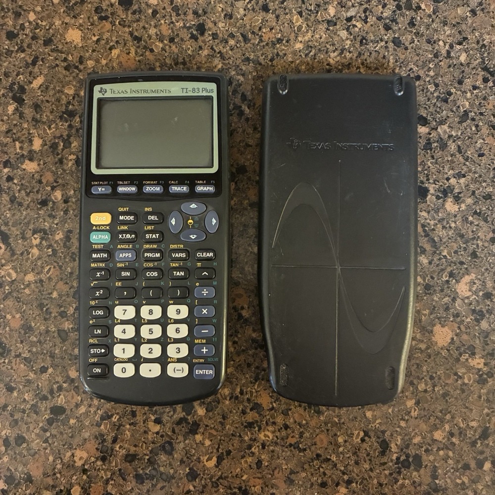 Texas Instruments TI-83 Plus Graphing Calculator w/ Cover Tested Working